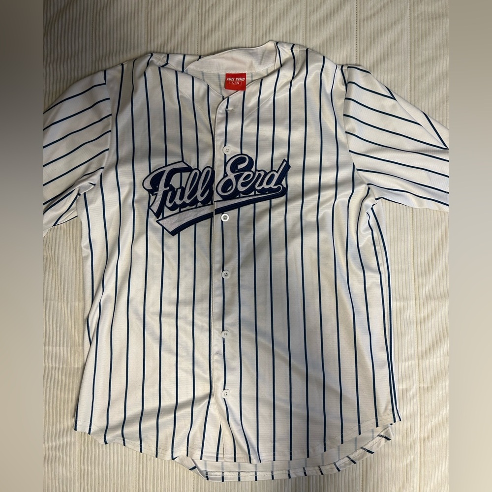 Nelk Boys Full Send 2020 World Series Baseball Jersey YouTube Size L